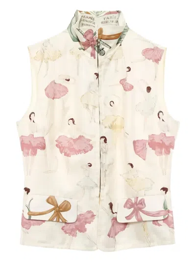 Pre-owned Hermes Silk Vest In Neutral