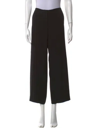 Pre-owned Hermes Silk Wide Leg Pants In Black