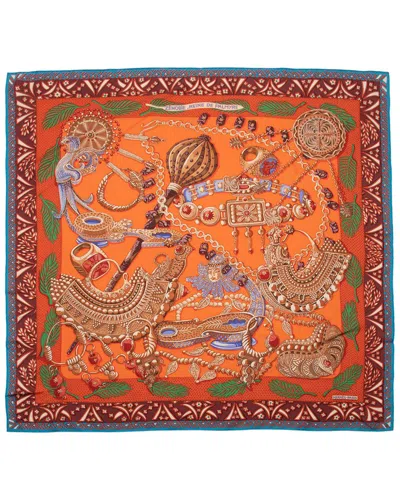 Pre-owned Hermes Hermès Silk Zenobie Reine De Palmyre 90cm Scarf (authentic Pre-loved)
