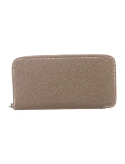 Pre-owned Hermes Silk'in Classic Wallet In Brown