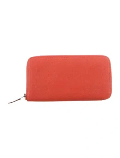 Pre-owned Hermes Silk'in Classic Wallet In Pink