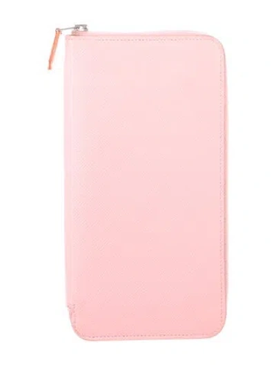 Pre-owned Hermes Silk'in Classic Wallet In Pink