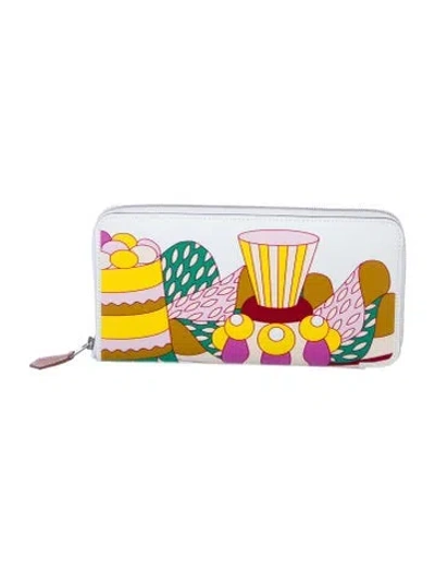 Pre-owned Hermes Silk'in Classique Wallet In Pink