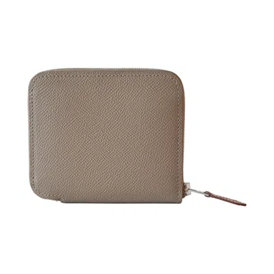 Hermes Silk'in Compact Wallet Etoupe