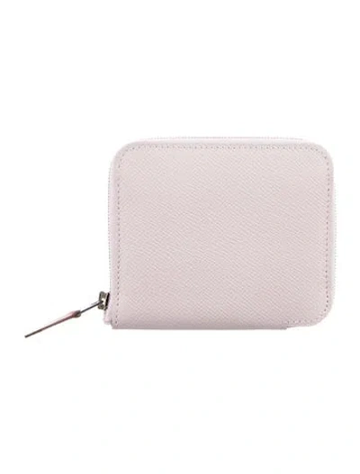 Pre-owned Hermes Silk'in Compact Wallet In Pink
