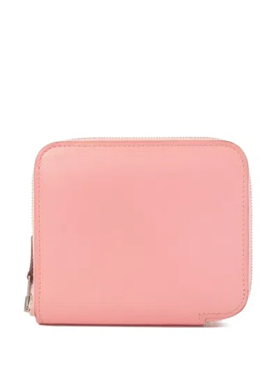 Pre-owned Hermes Silk'in Compact Wallet In Pink
