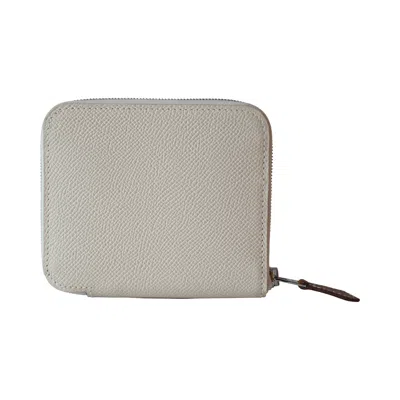 Hermes Silk'in Compact Wallet White
