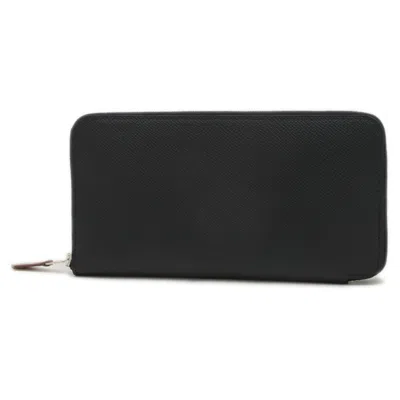 Pre-owned Hermes Silk'in Epsom Leather Coin Purse/coin Case () In Black