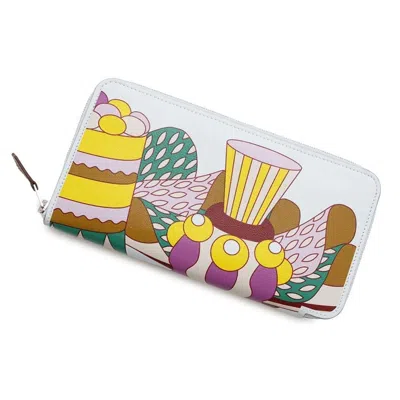 Pre-owned Hermes Silk'in Multi-color Swift Leather Long Wallet (bi-fold) ()