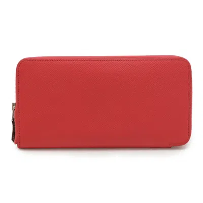 Pre-owned Hermes Silk'in Pink Leather Long Wallet (bi-fold) ()