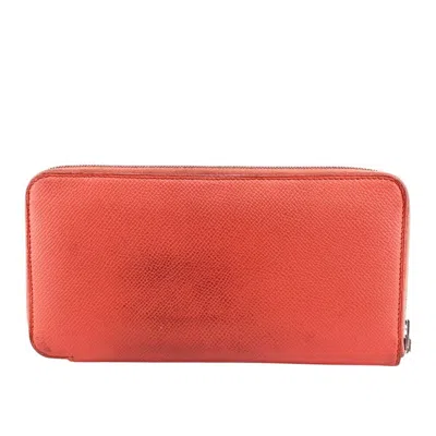 Pre-owned Hermes Silk'in Pink Leather Long Wallet (bi-fold) ()