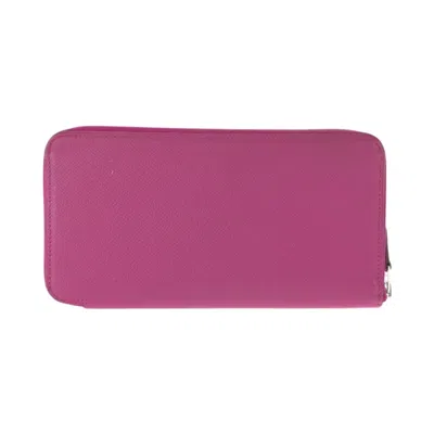 Pre-owned Hermes Silk'in Pink Rose Tyrien Epsom Leather Long Wallet (bi-fold) ()