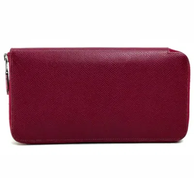 Pre-owned Hermes Silk'in Ruby Epsom Leather Long Wallet (bi-fold) ()