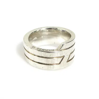Pre-owned Hermes Silver 925 Band Ring ()