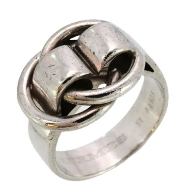 Pre-owned Hermes Silver 925 Band Ring ()