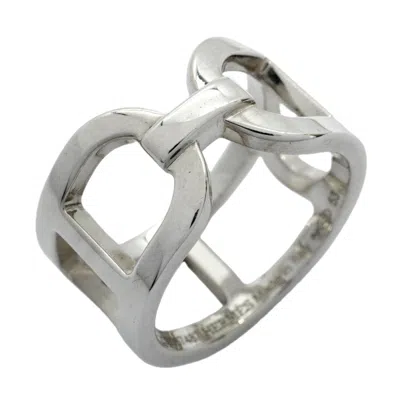 Pre-owned Hermes Silver 925 Band Ring ()
