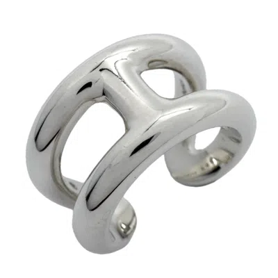 Pre-owned Hermes Silver 925 Band Ring ()