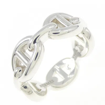 Pre-owned Hermes Silver 925 Band Ring ()