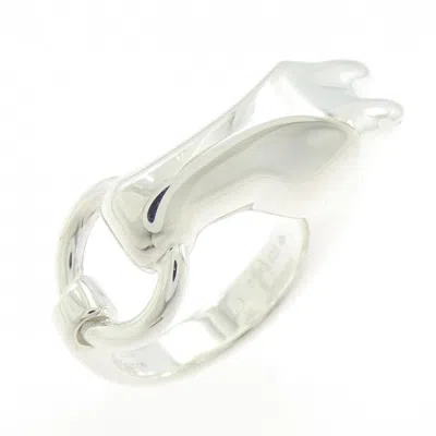 Pre-owned Hermes Silver 925 Band Ring ()