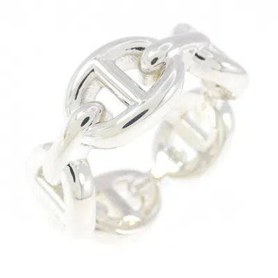 Pre-owned Hermes Silver 925 Band Ring ()