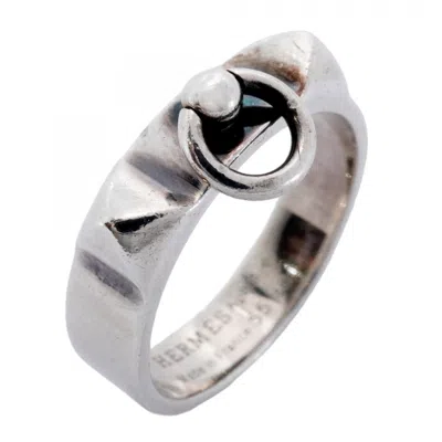 Pre-owned Hermes Silver 925 Band Ring ()