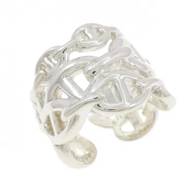 Pre-owned Hermes Silver 925 Band Ring ()