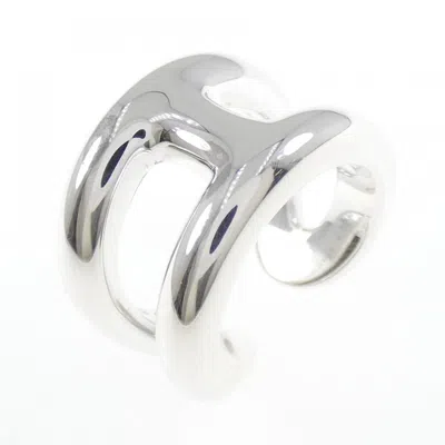 Pre-owned Hermes Silver 925 Band Ring ()