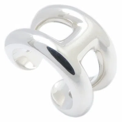 Pre-owned Hermes Silver 925 Band Ring ()
