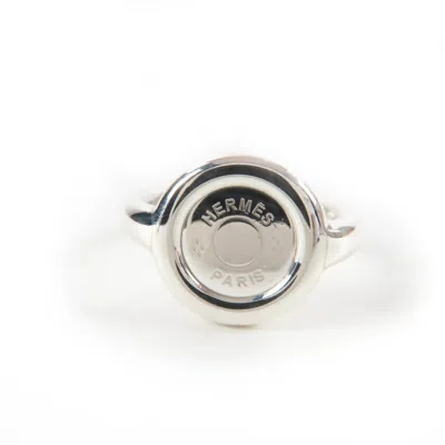 Pre-owned Hermes Silver 925 Band Ring ()
