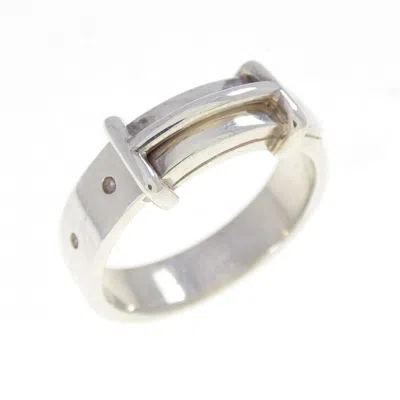 Pre-owned Hermes Silver 925 Band Ring ()
