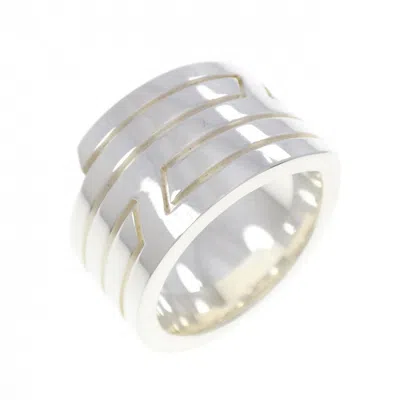 Pre-owned Hermes Silver 925 Band Ring ()