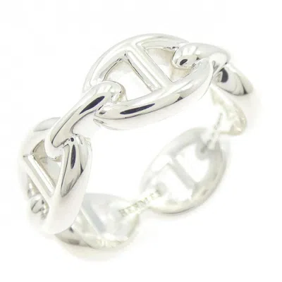 Pre-owned Hermes Silver 925 Band Ring ()