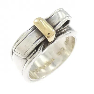Pre-owned Hermes Silver 925 Band Ring ()