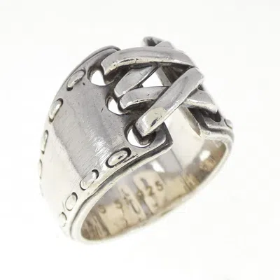 Pre-owned Hermes Silver 925 Band Ring ()