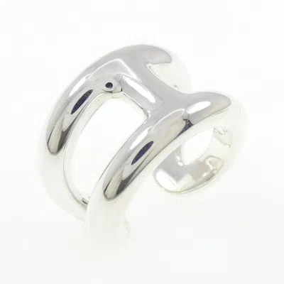 Pre-owned Hermes Silver 925 Band Ring ()