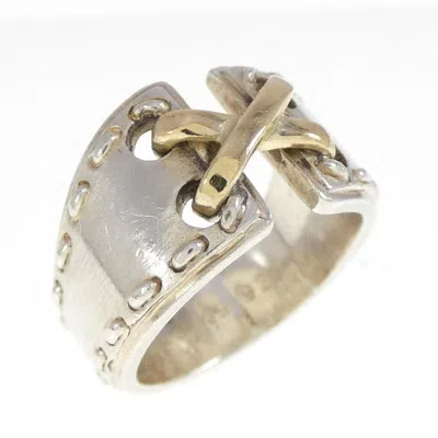 Pre-owned Hermes Silver 925 Band Ring ()