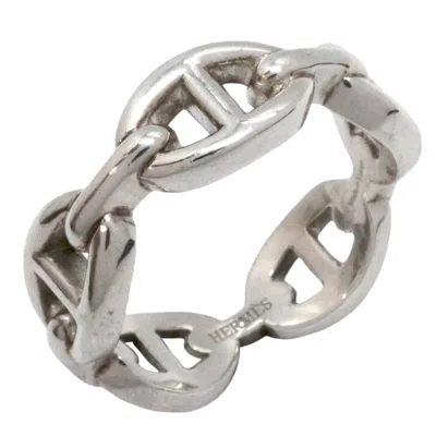 Pre-owned Hermes Silver 925 Band Ring ()