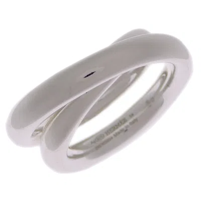 Pre-owned Hermes Silver 925 Band Ring ()
