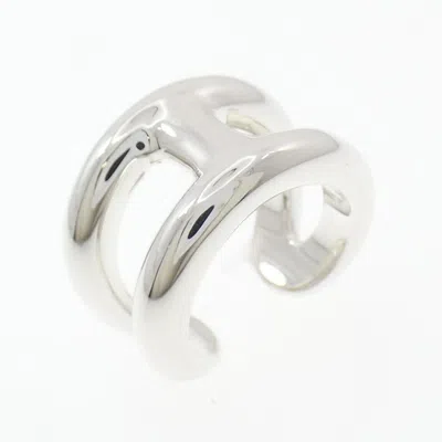 Pre-owned Hermes Silver 925 Band Ring ()