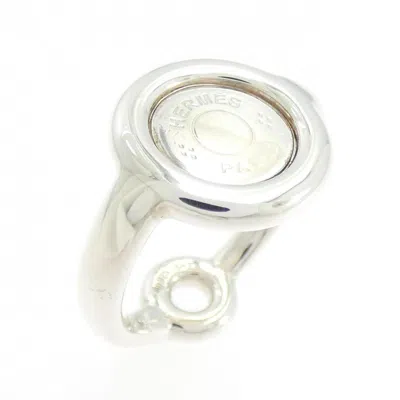 Pre-owned Hermes Silver 925 Band Ring ()
