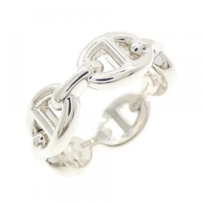 Pre-owned Hermes Silver 925 Band Ring ()