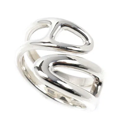 Pre-owned Hermes Silver 925 Band Ring ()