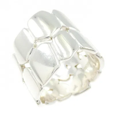 Pre-owned Hermes Silver 925 Band Ring ()