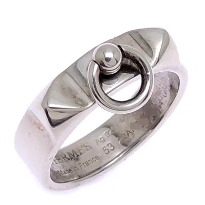 Pre-owned Hermes Silver 925 Band Ring ()