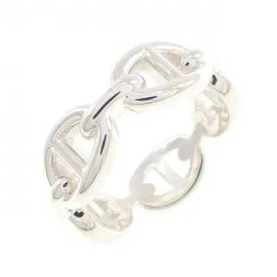 Pre-owned Hermes Silver 925 Band Ring ()
