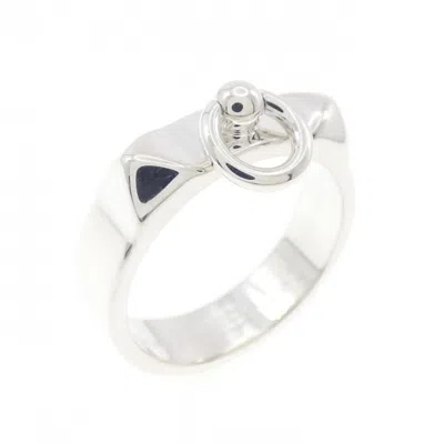 Pre-owned Hermes Silver 925 Band Ring ()