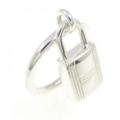 Pre-owned Hermes Silver 925 Band Ring ()