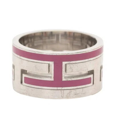 Pre-owned Hermes Silver 925 Band Ring ()