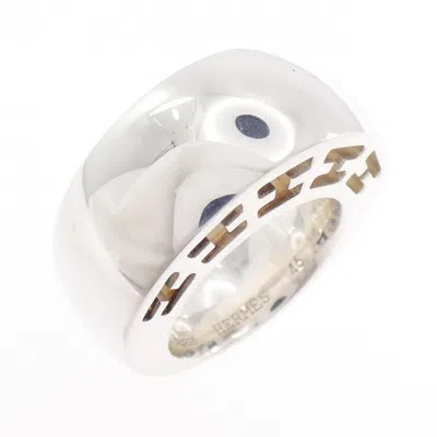 Pre-owned Hermes Silver 925 Band Ring ()