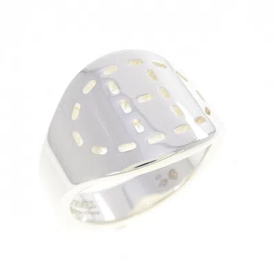Pre-owned Hermes Silver 925 Band Ring ()